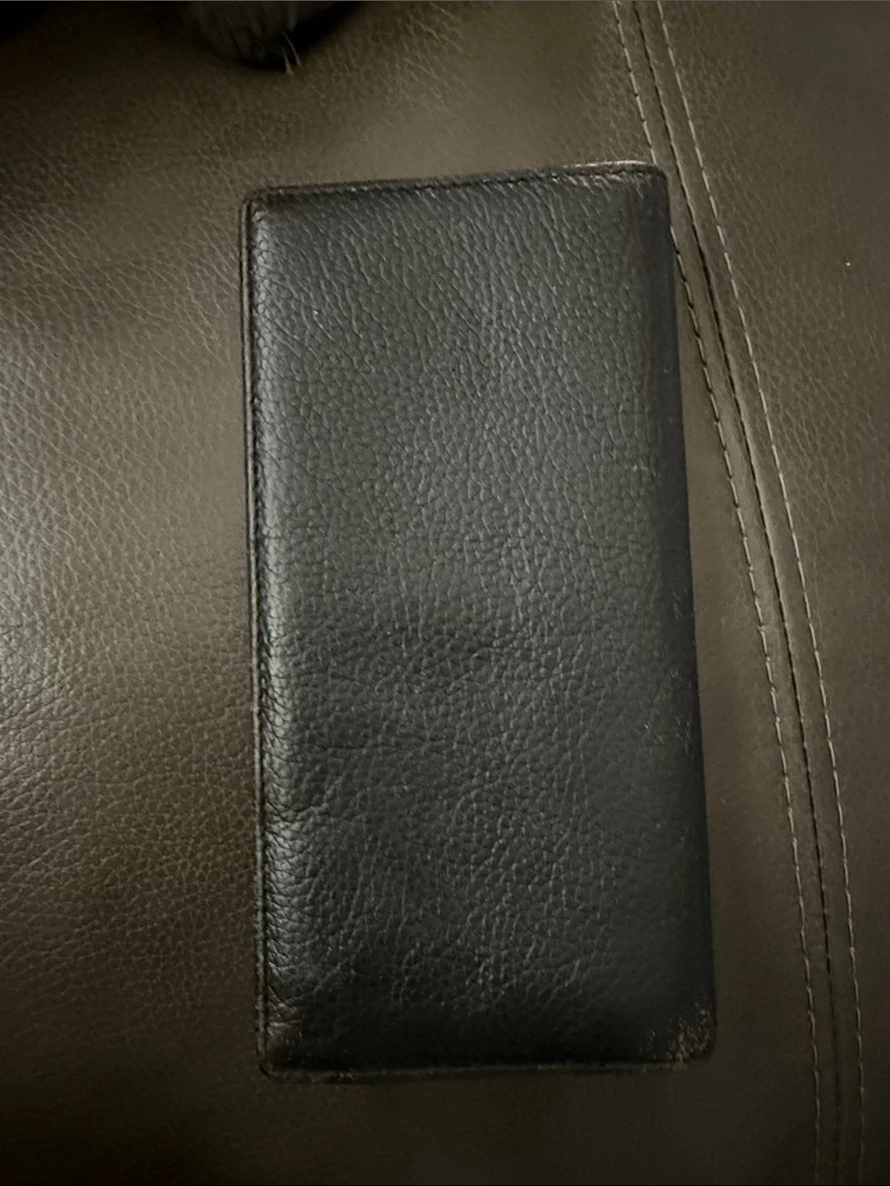 Men's Black Leather wallet Card Holder — Minimal Slim Organizer